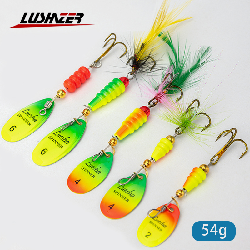 Fishing Hook Treble - LUSHAZER 5 шт./лот Спиннерная приманка для