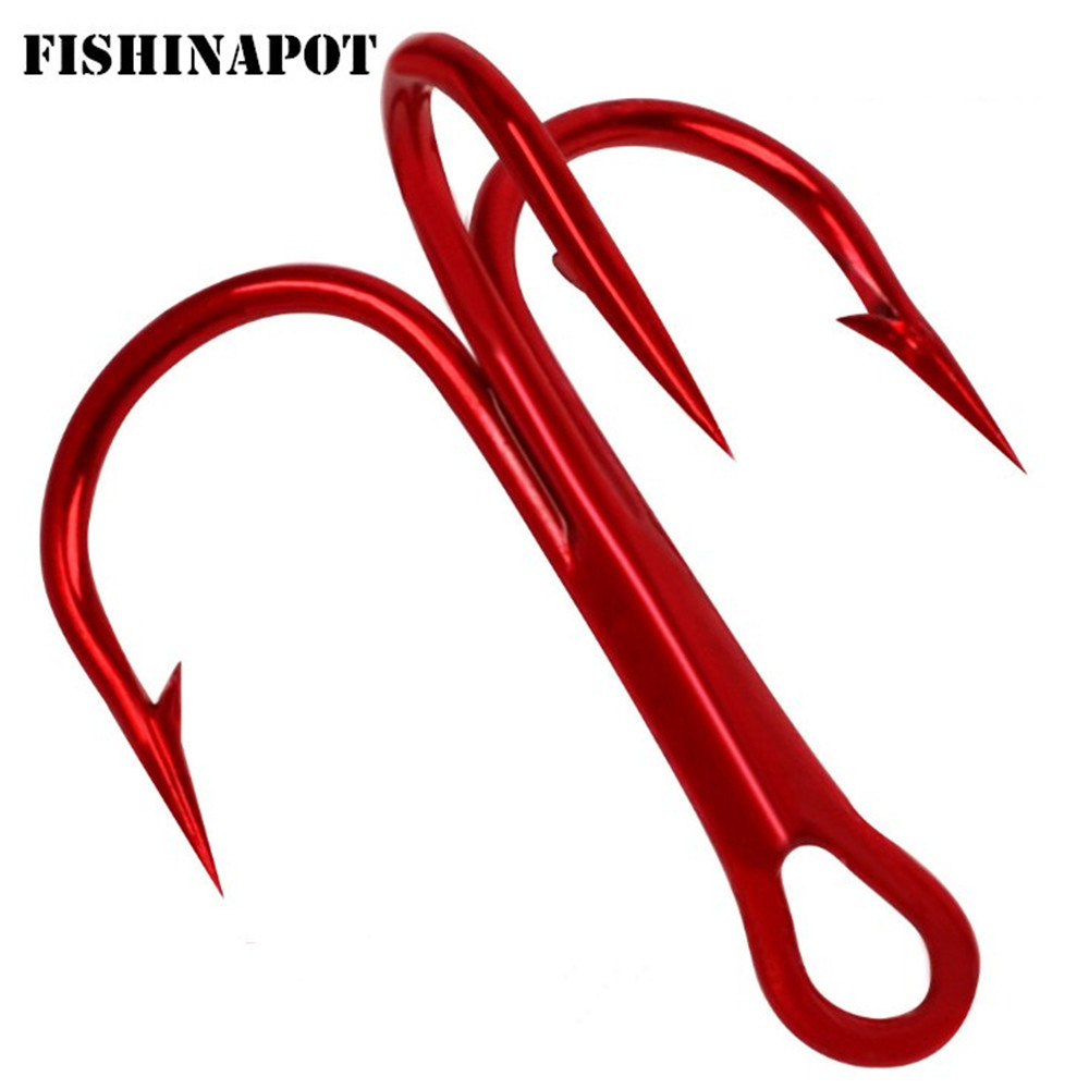 Fishing Hook Offset - 20 шт./лот красный 2/4/6/8/10 # Рыболовные