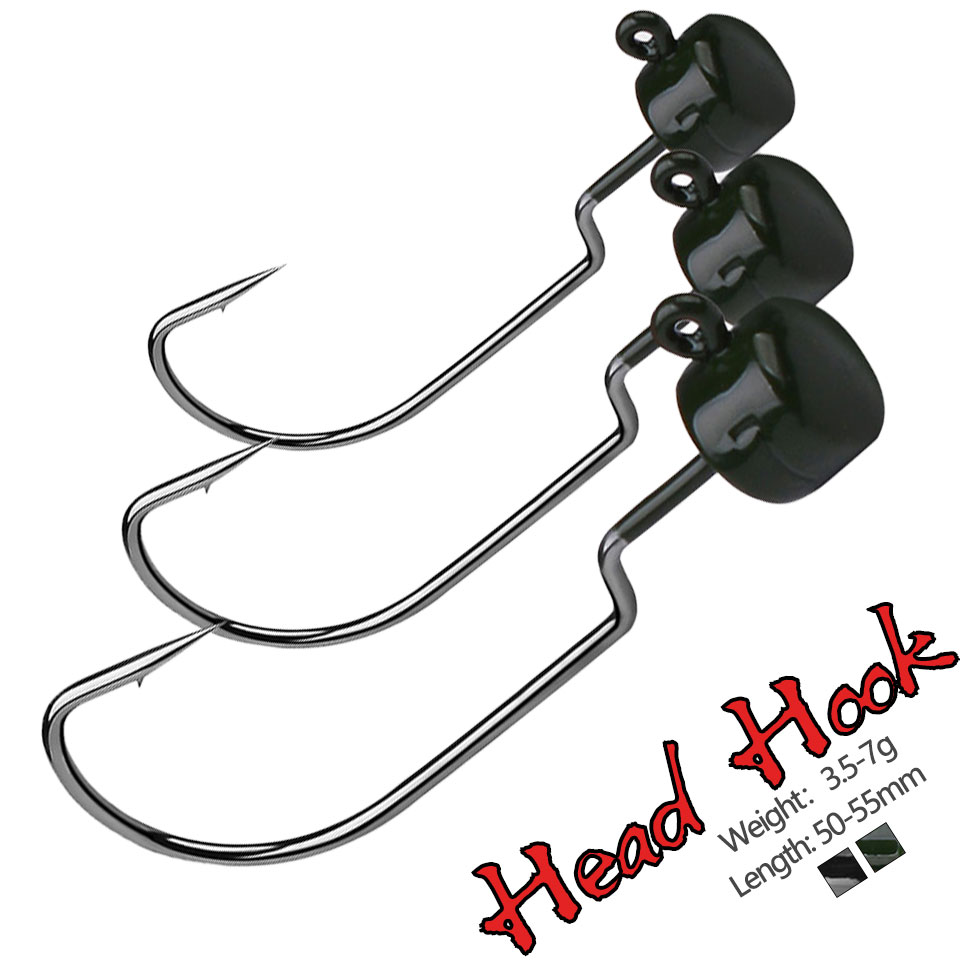 Fishing Hook Offset - 5 шт./лот 3. Искусственная кожа 7G
