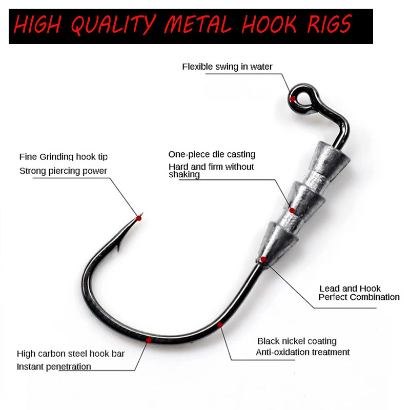 Крючки для джиггинга WODJYJ, 1 – обзор и цена Fishing Hook Assortment