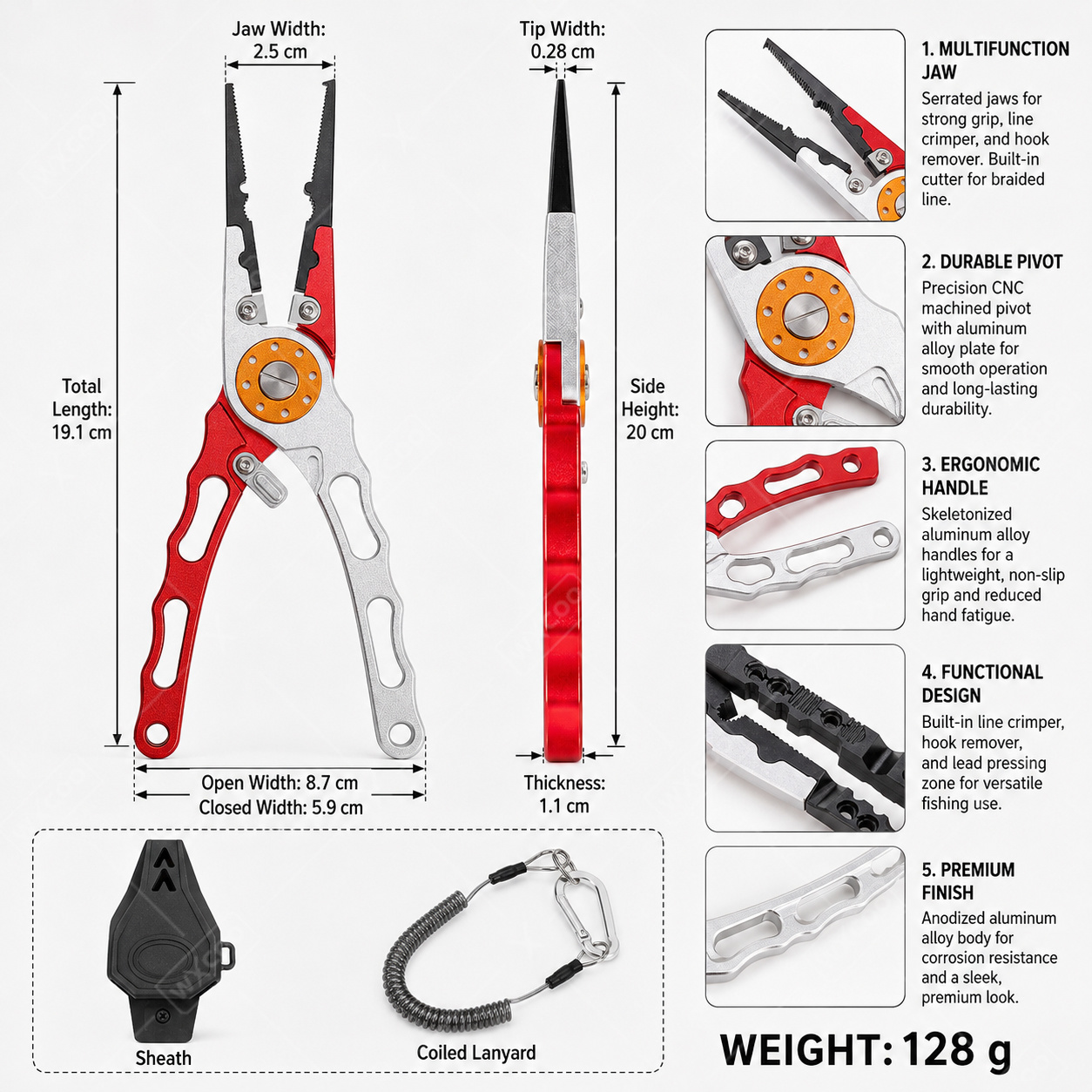 WXCOO Плоскогубцы для разрезан – обзор и цена Fishing Hook Remover