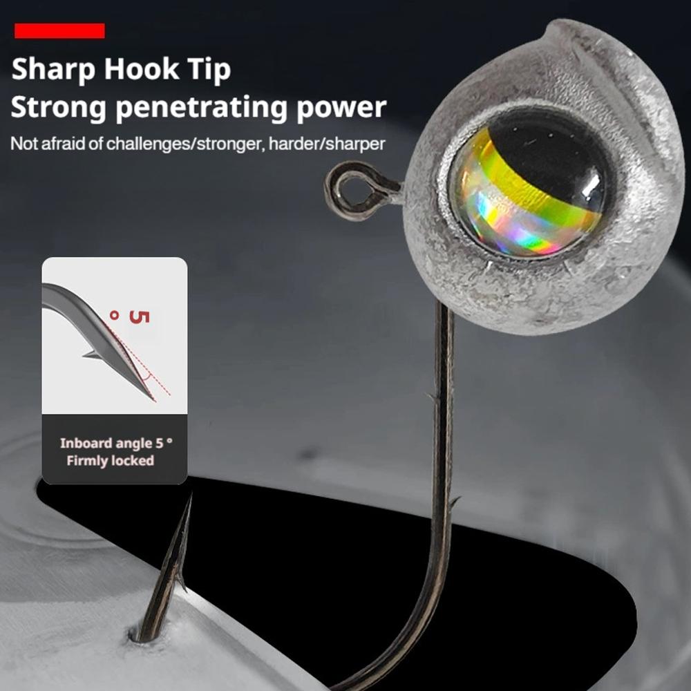 10 шт. 2.5г 3.5г 5г Джиг-голов – обзор и цена Fishing Hook Size